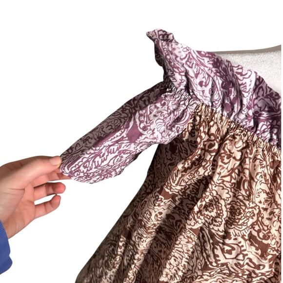 Free People Sophie Off The Shoulder Printed Mini Dress XS - Picture 5 of 12